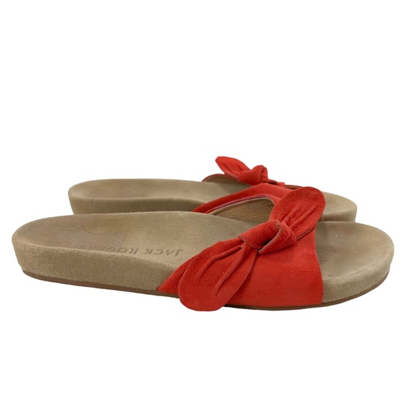 Jack Rogers Dorothy Bow Suede Slides Size 7.5M - Picture 3 of 16